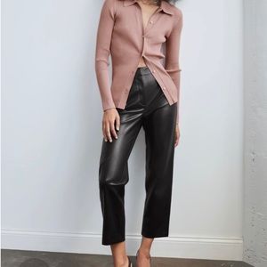 Aritzia Babaton command Cropped vegan leather pant